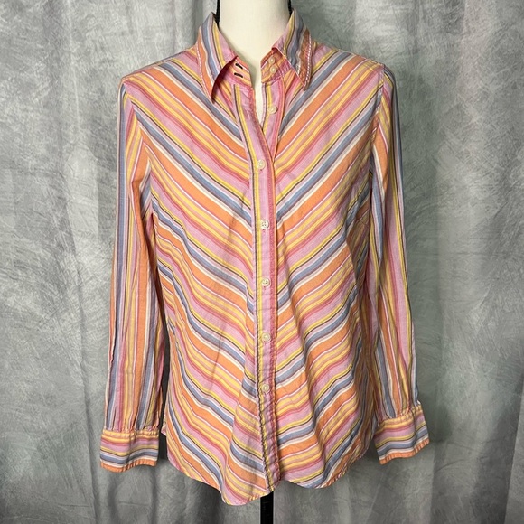 Tommy Hilfiger Orange, Yellow, Blue, White etc. Colorful Pastel Button Down - 12 - Picture 2 of 12